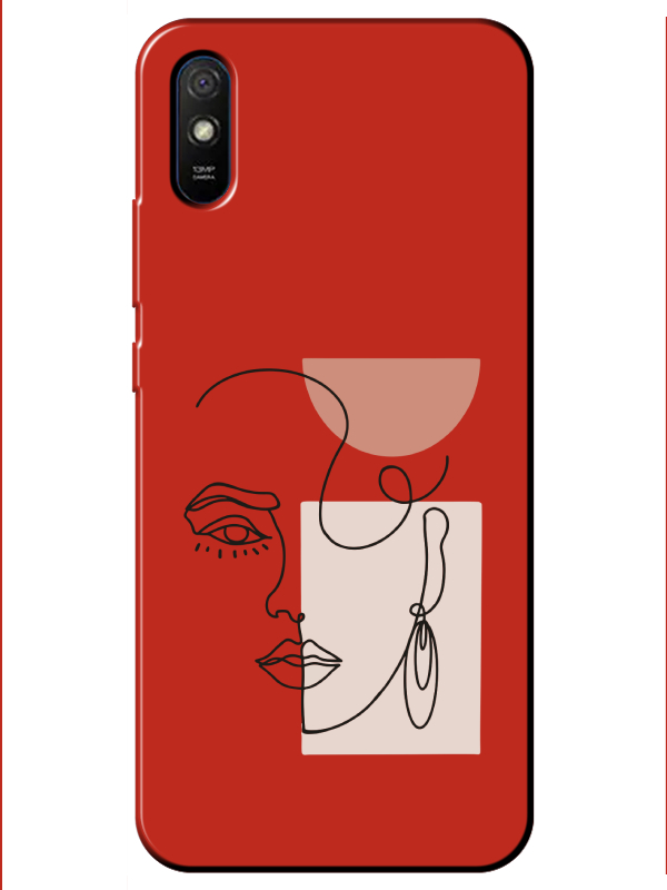 Redmi%209A%20Women%20Art%20Kırmızı%20Telefon%20Kılıfı