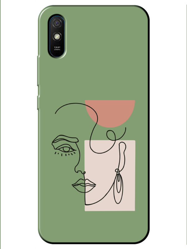 Redmi%209A%20Women%20Art%20Yeşil%20Telefon%20Kılıfı