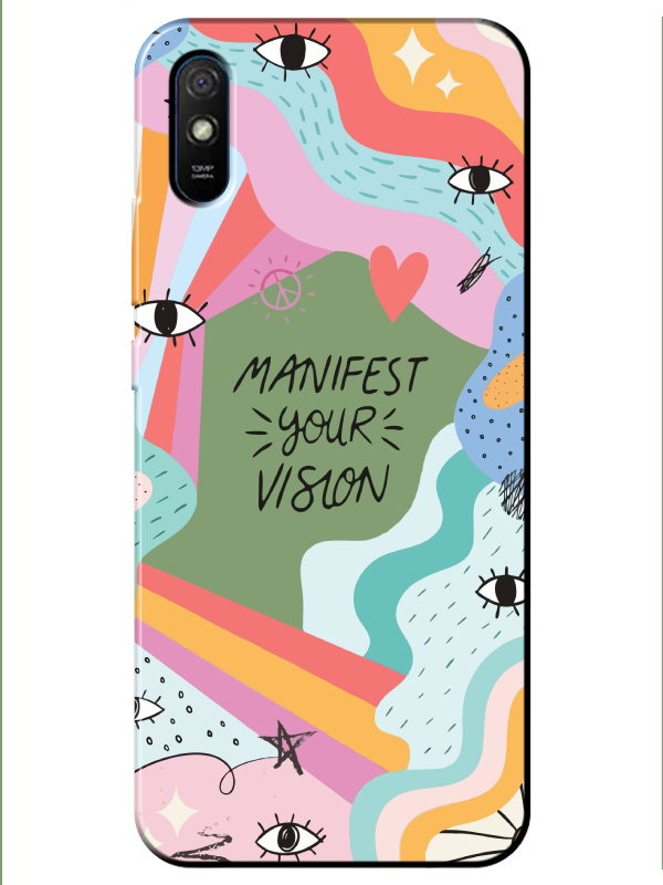 Redmi%209A%20Manifest%20Your%20Vision%20Yeşil%20Telefon%20Kılıfı