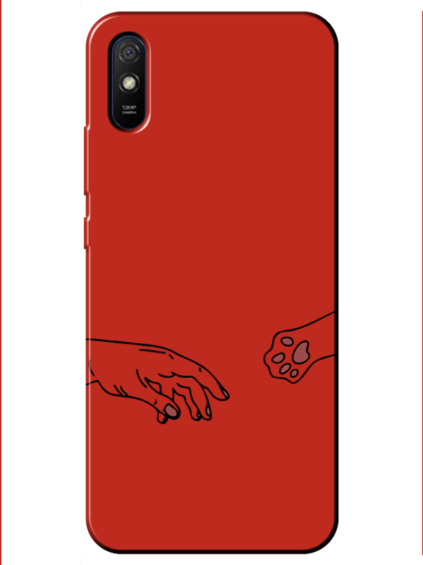 Redmi%209A%20Hand%20And%20Paw%20Kırmızı%20Telefon%20Kılıfı