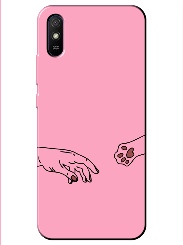 Redmi%209A%20Hand%20And%20Paw%20Pembe%20Telefon%20Kılıfı