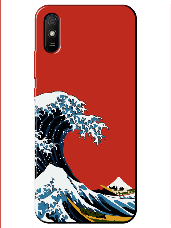 Redmi%209A%20Kanagawa%20Kırmızı%20Telefon%20Kılıfı