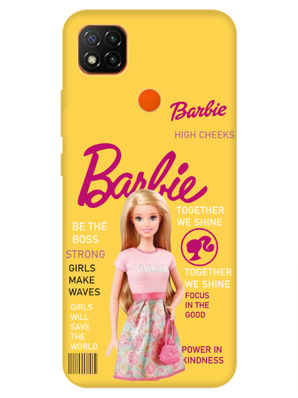 Redmi%209C%20Barbie%20Sarı%20Telefon%20Kılıfı