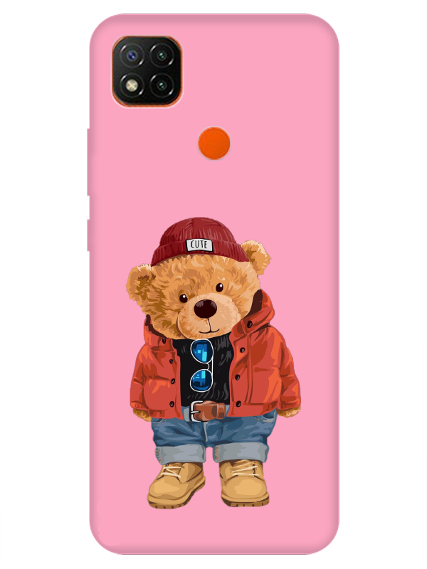 Redmi%209C%20Teddy%20Bear%20Pembe%20Telefon%20Kılıfı