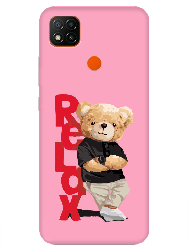 Redmi%209C%20Teddy%20Bear%20Relax%20Pembe%20Telefon%20Kılıfı