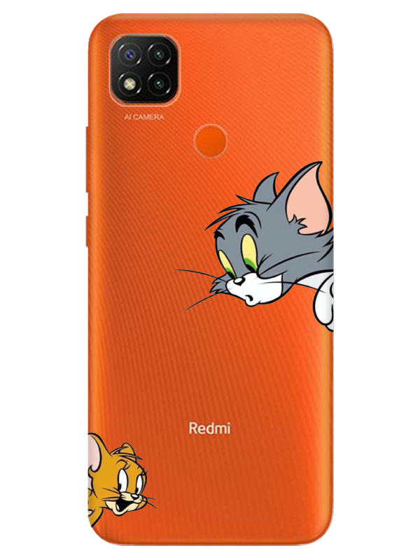 Redmi%209C%20Tom%20And%20Jerry%20Şeffaf%20Telefon%20Kılıfı