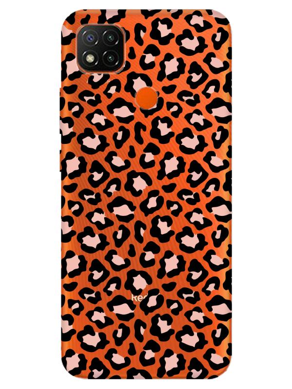 Redmi%209C%20Leopar%20Desenli%20Şeffaf%20Telefon%20Kılıfı