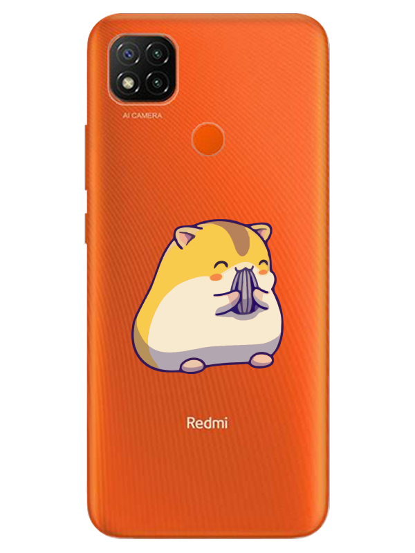 Redmi%209C%20Sevimli%20Hamster%20Şeffaf%20Telefon%20Kılıfı