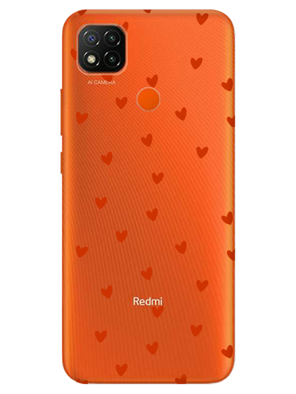 Redmi%209C%20Minik%20Kalpler%20Şeffaf%20Telefon%20Kılıfı