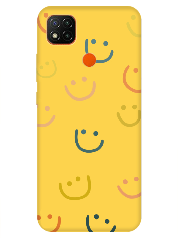 Redmi%209C%20Emoji%20Gülen%20Yüz%20Sarı%20Telefon%20Kılıfı