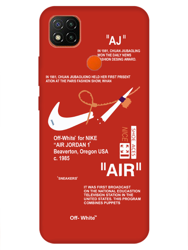 Redmi%209C%20Nike%20Air%20Kırmızı%20Telefon%20Kılıfı