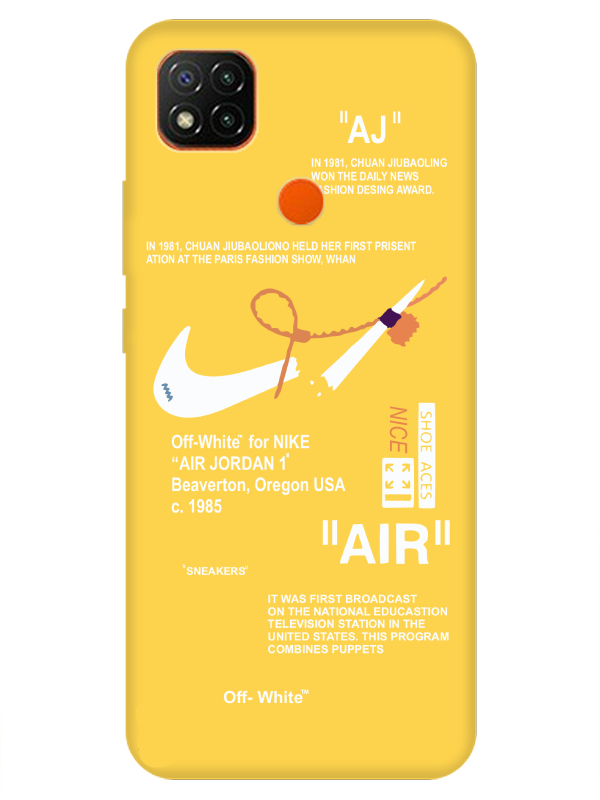 Redmi%209C%20Nike%20Air%20Sarı%20Telefon%20Kılıfı