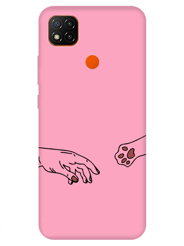 Redmi%209C%20Hand%20And%20Paw%20Pembe%20Telefon%20Kılıfı