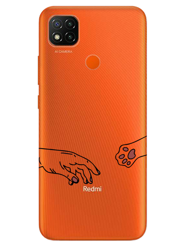 Redmi%209C%20Hand%20And%20Paw%20Şeffaf%20Telefon%20Kılıfı