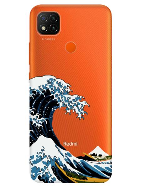 Redmi%209C%20Kanagawa%20Şeffaf%20Telefon%20Kılıfı