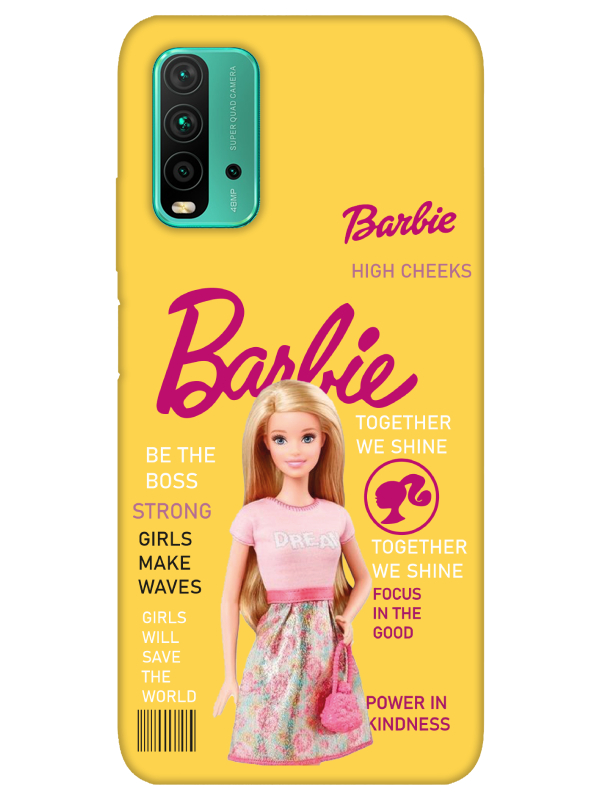 Redmi%209T%20Barbie%20Sarı%20Telefon%20Kılıfı