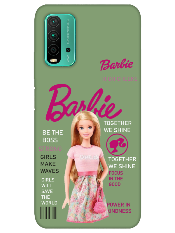 Redmi%209T%20Barbie%20Yeşil%20Telefon%20Kılıfı