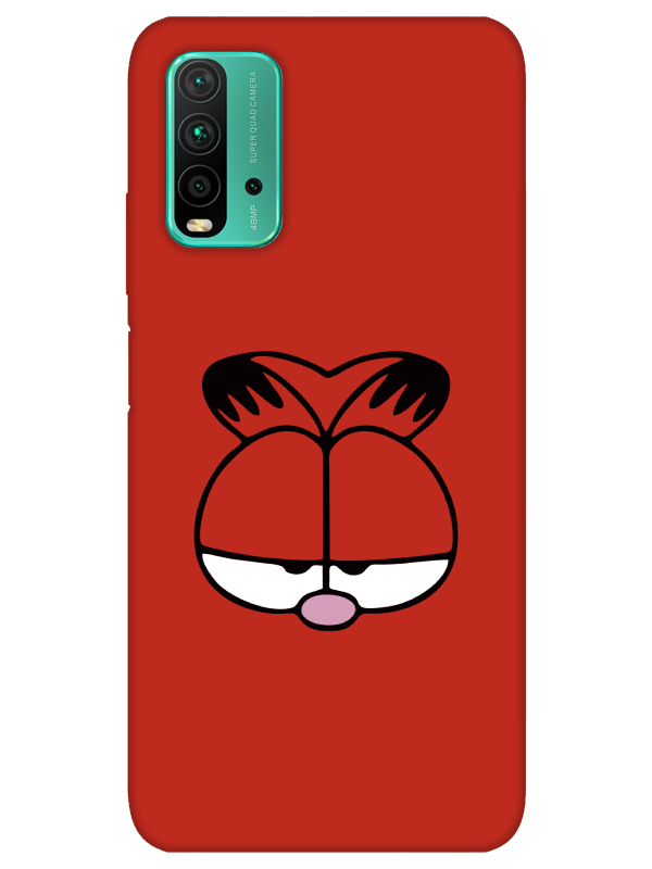 Redmi%209T%20Garfield%20Kırmızı%20Telefon%20Kılıfı