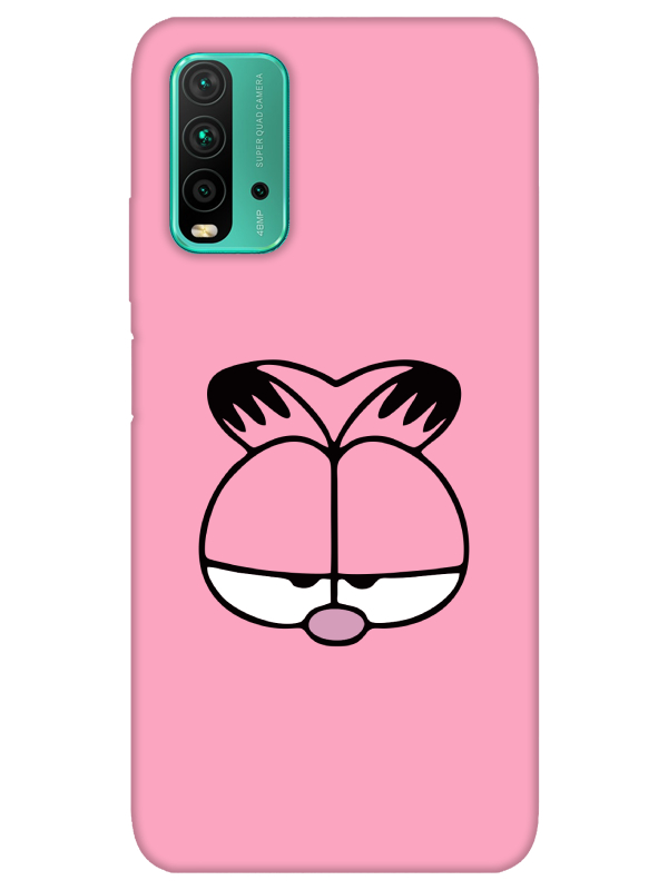 Redmi%209T%20Garfield%20Pembe%20Telefon%20Kılıfı