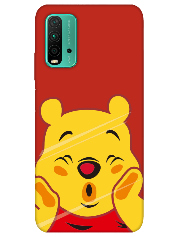 Redmi%209T%20Winnie%20The%20Pooh%20Kırmızı%20Telefon%20Kılıfı