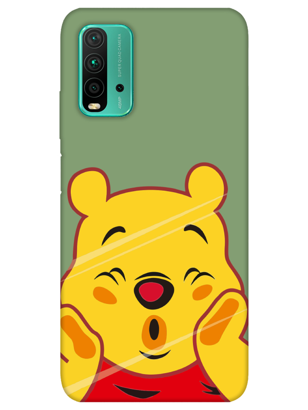 Redmi%209T%20Winnie%20The%20Pooh%20Yeşil%20Telefon%20Kılıfı