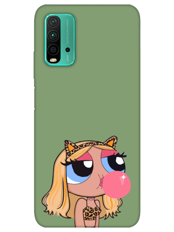 Redmi%209T%20Powerpuff%20Girls%20Yeşil%20Telefon%20Kılıfı