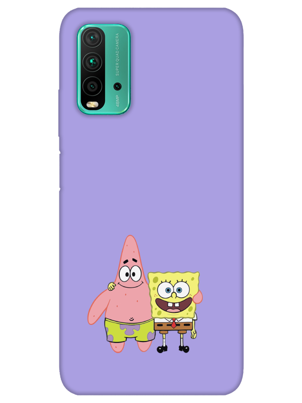 Redmi%209T%20Sünger%20Bob%20Ve%20Patrickstar%20Lila%20Telefon%20Kılıfı