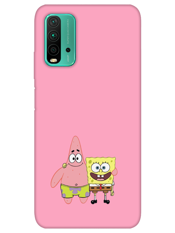 Redmi%209T%20Sünger%20Bob%20Ve%20Patrickstar%20Pembe%20Telefon%20Kılıfı