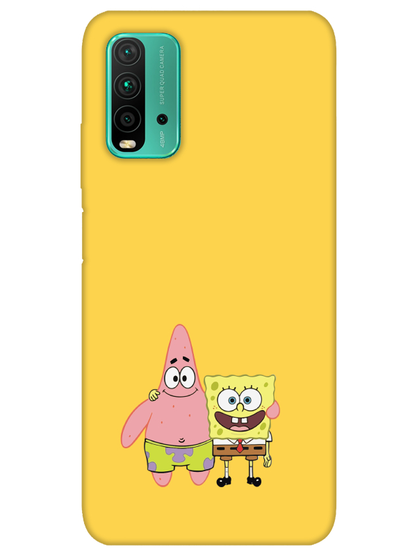 Redmi%209T%20Sünger%20Bob%20Ve%20Patrickstar%20Sarı%20Telefon%20Kılıfı