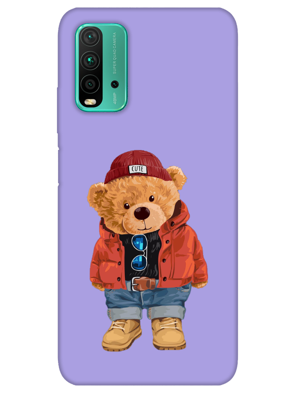 Redmi%209T%20Teddy%20Bear%20Lila%20Telefon%20Kılıfı