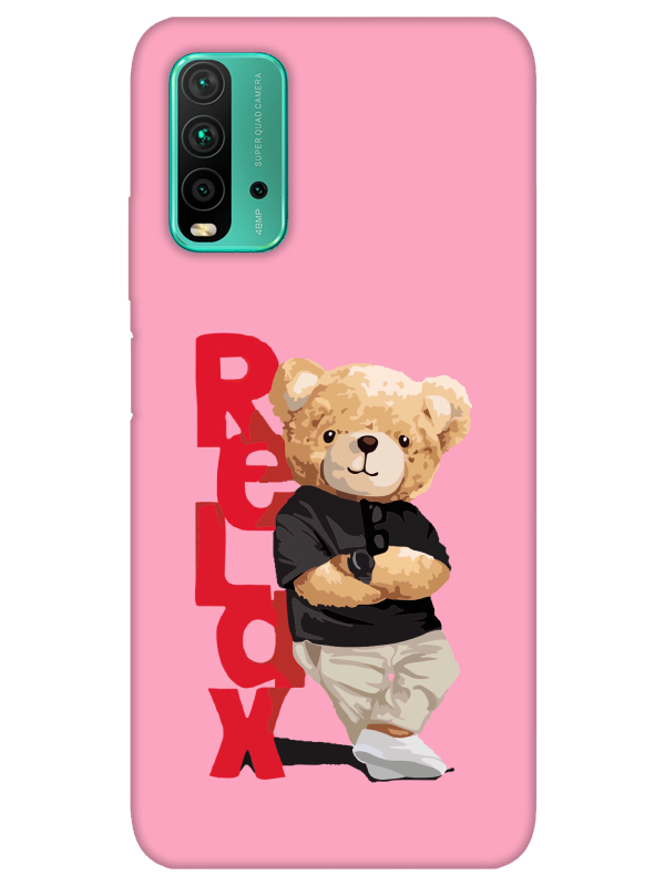 Redmi%209T%20Teddy%20Bear%20Relax%20Pembe%20Telefon%20Kılıfı