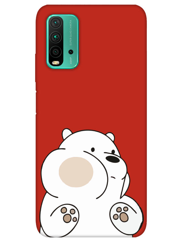 Redmi%209T%20Panda%20Kırmızı%20Telefon%20Kılıfı