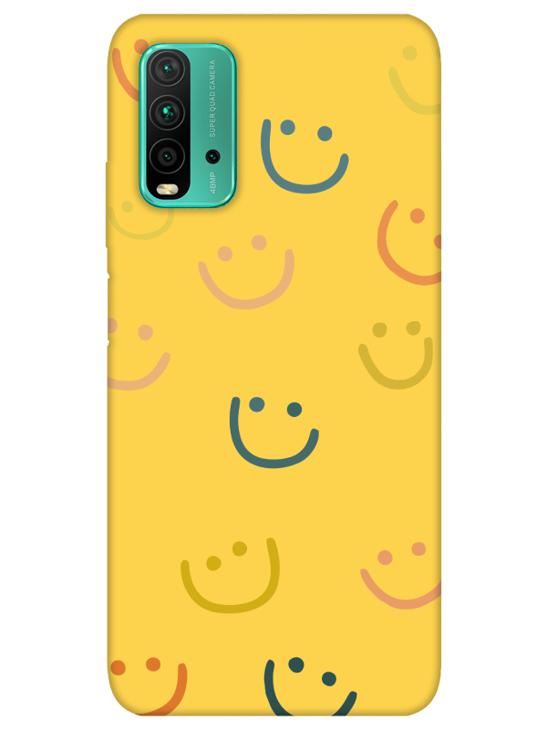 Redmi%209T%20Emoji%20Gülen%20Yüz%20Sarı%20Telefon%20Kılıfı