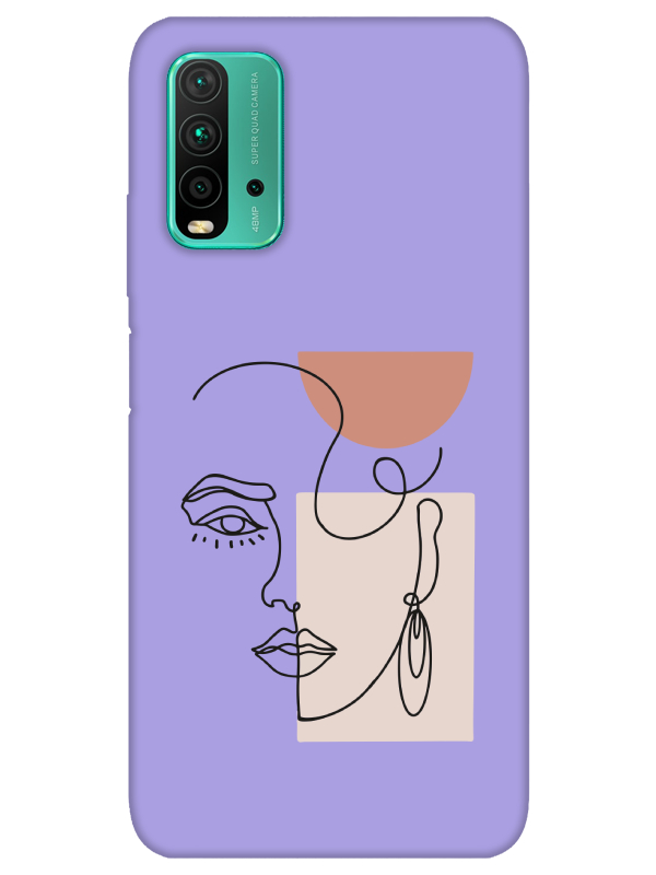 Redmi%209T%20Women%20Art%20Lila%20Telefon%20Kılıfı