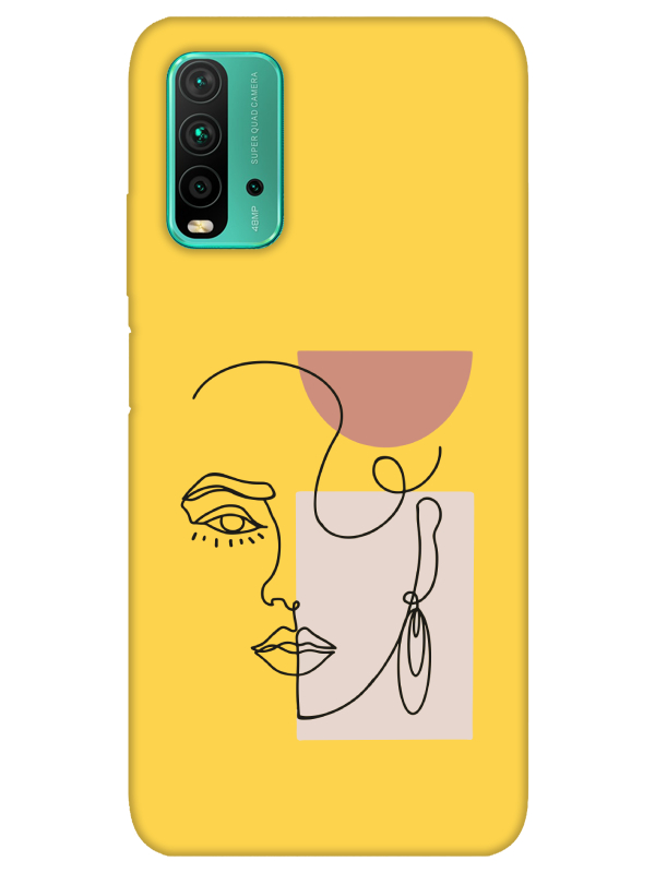 Redmi%209T%20Women%20Art%20Sarı%20Telefon%20Kılıfı