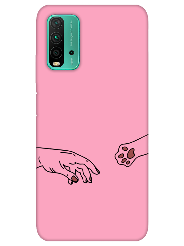 Redmi%209T%20Hand%20And%20Paw%20Pembe%20Telefon%20Kılıfı