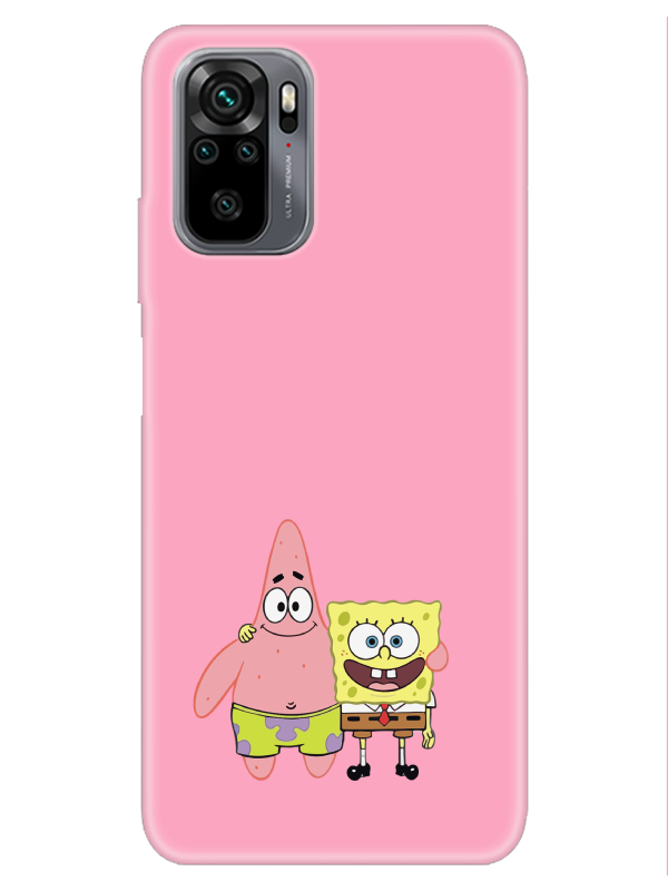 Redmi%20Note%2010%20Sünger%20Bob%20Ve%20Patrickstar%20Pembe%20Telefon%20Kılıfı