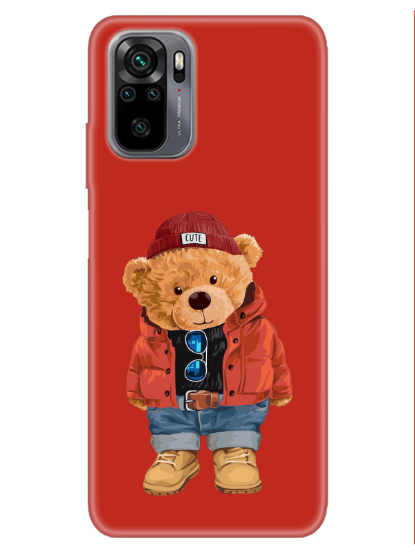 Redmi%20Note%2010%20Teddy%20Bear%20Kırmızı%20Telefon%20Kılıfı