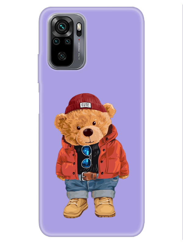 Redmi%20Note%2010%20Teddy%20Bear%20Lila%20Telefon%20Kılıfı