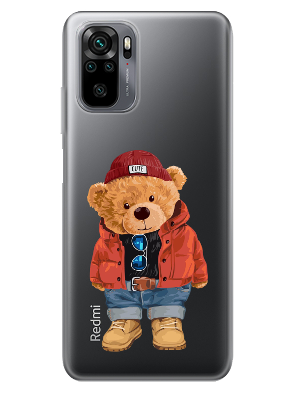 Redmi%20Note%2010%20Teddy%20Bear%20Şeffaf%20Telefon%20Kılıfı