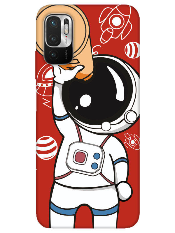 Redmi%20Note%2010%205G%20Astronot%20Kırmızı%20Telefon%20Kılıfı