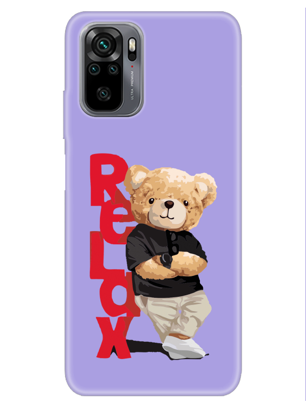 Redmi%20Note%2010S%20Teddy%20Bear%20Relax%20Lila%20Telefon%20Kılıfı