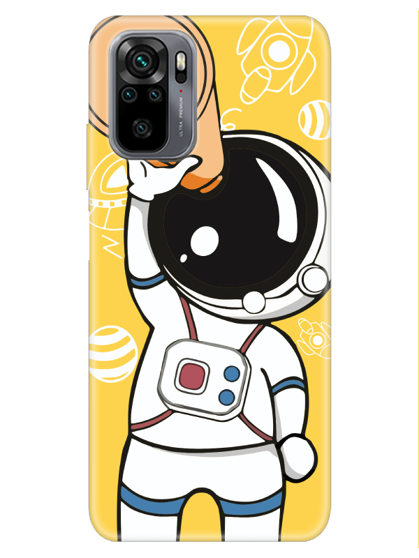 Redmi%20Note%2010S%20Astronot%20Sarı%20Telefon%20Kılıfı