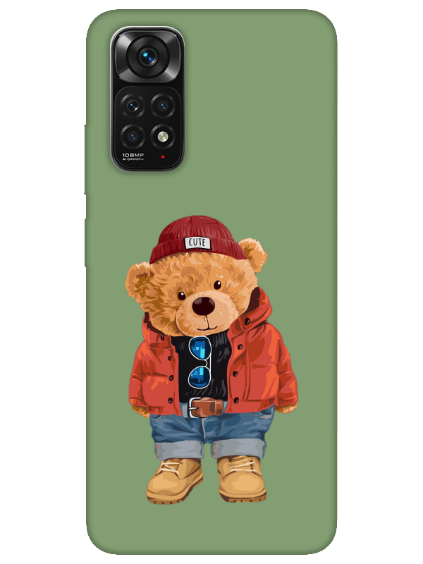 Redmi%20Note%2011%20Teddy%20Bear%20Yeşil%20Telefon%20Kılıfı