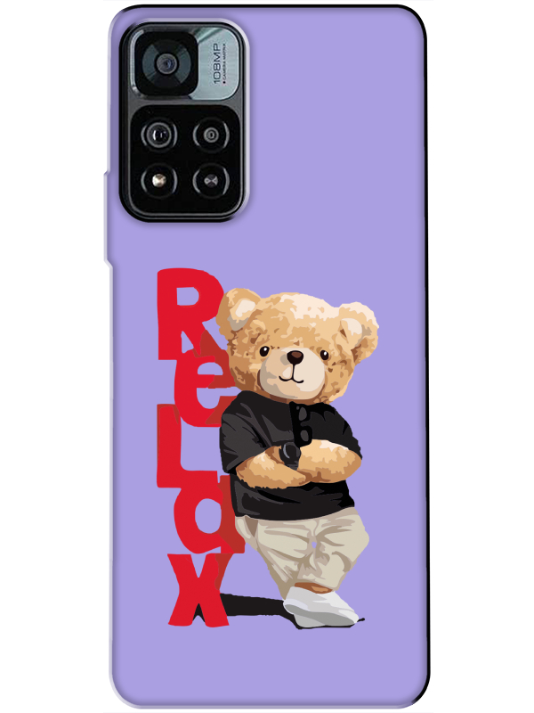 Redmi%20Note%2011%20Pro%20Teddy%20Bear%20Relax%20Lila%20Telefon%20Kılıfı