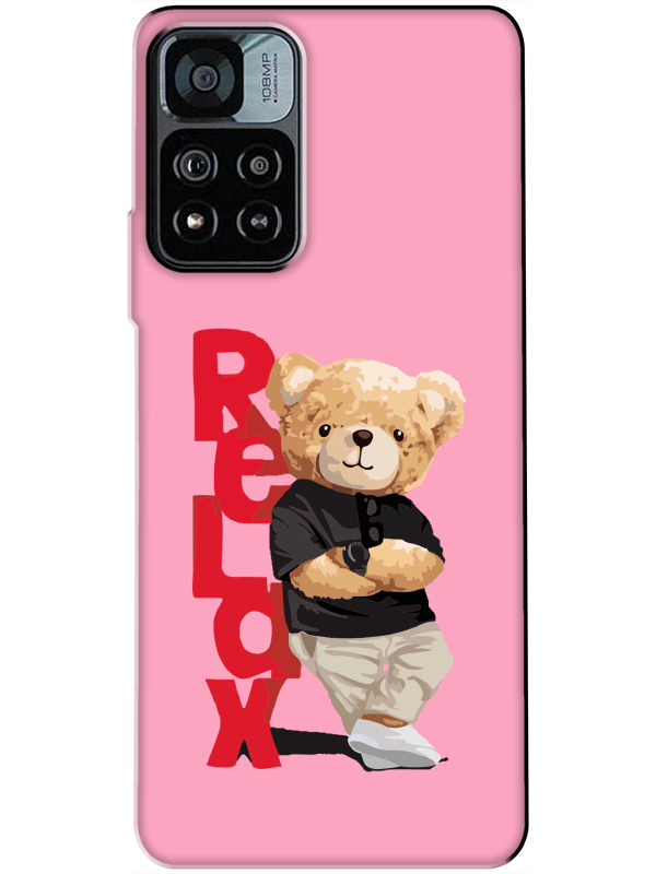 Redmi%20Note%2011%20Pro%20Teddy%20Bear%20Relax%20Pembe%20Telefon%20Kılıfı