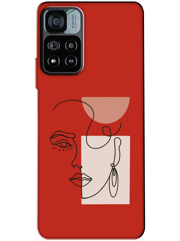 Redmi%20Note%2011%20Pro%20Women%20Art%20Kırmızı%20Telefon%20Kılıfı