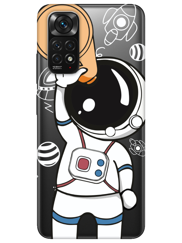 Redmi%20Note%2011S%20Astronot%20Şeffaf%20Telefon%20Kılıfı