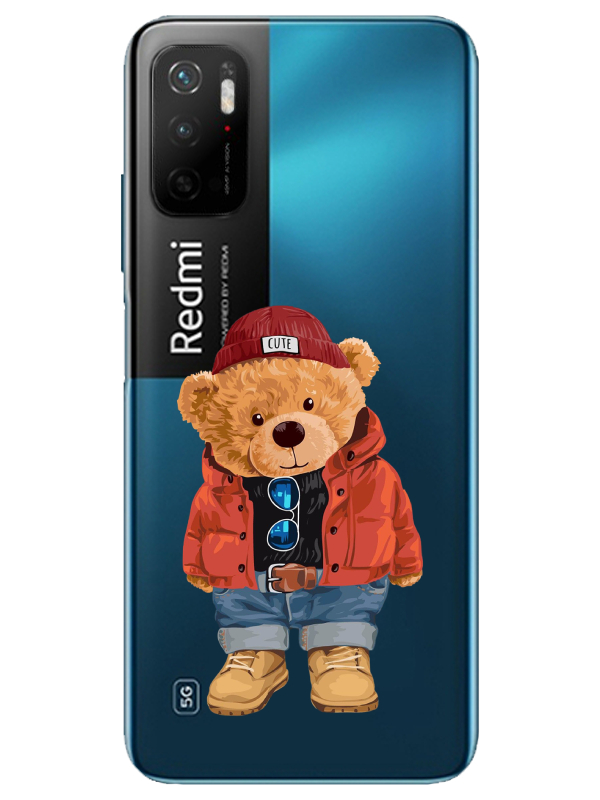 Redmi%20Note%2011SE%20Teddy%20Bear%20Şeffaf%20Telefon%20Kılıfı