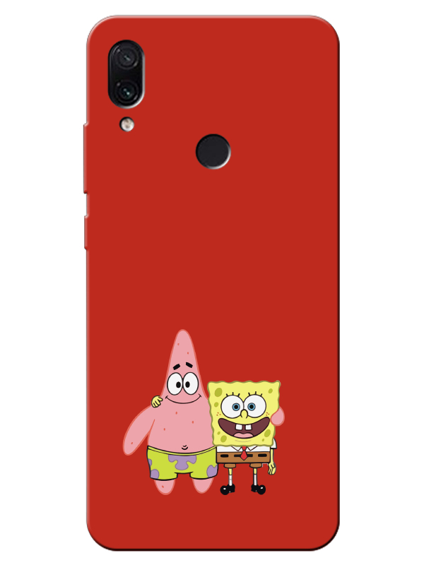 Redmi%20Note%207%20Sünger%20Bob%20Ve%20Patrickstar%20Kırmızı%20Telefon%20Kılıfı